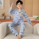 thumbnail image 3 of Pijamas de manga larga de dibujos animados para niños, ropa de hogar fina y holgada para otoño y primavera, ropa de dormir para niños medianos y pequeños, 3 of 5