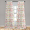 thumbnail image 5 of Ambesonne Heart Curtains, Rainbow Valentines Day Love, Pair of 28"x84", Multicolor, 5 of 5