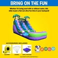thumbnail image 5 of Pogo Bounce House Crossover Kids Inflatable Water Slide,Purple Marble Tropical With Blower, 12 ft, 5 of 9
