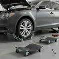 thumbnail image 6 of Edx 4-Piece Steel Car Dolly, Heavy-Duty Wheel Movers with Brakes and Lock for Vehicle Relocation, Black, 6 of 6