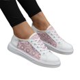 thumbnail image 5 of CHWshoes Women's Mesh Lace Floral Lace Up Fashion Sneakers Hollow Out Breathable Low-Top Shoes, Suitable for Sports, Daily Walks Outdoor Dressy Casual Footwear Pink Size 38, 5 of 6