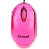 iBoost 3-Button Pink Red LED USB Wired Compact Optical 800 dpi Scroll Mouse