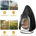 thumbnail image 4 of Number-one Egg Chair Cover Waterproof Swing Chair Cover with Zipper Patio Hanging Chair Cover 75 x 45 inches, 4 of 7
