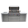 thumbnail image 4 of Mont Alpi 805 Deluxe Propane Gas Island Grill W/ Infrared Side Burner & Rotisserie Kit - Stainless Steel - MAi805-D, 4 of 7
