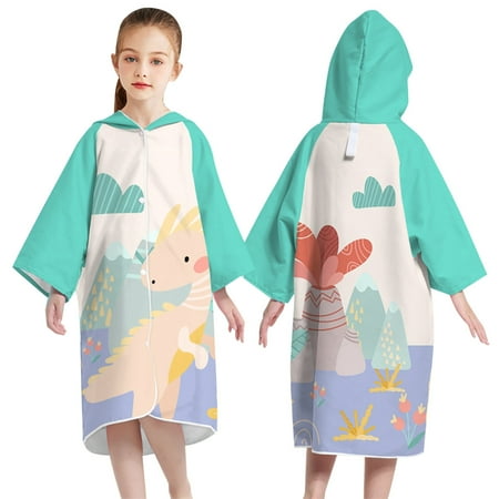 

Baby Girl Coat Cardigan Button Bath Towel Bathrobe and Absorbent Towel Cape Hooded Fashion Casual Jackets for Teens
