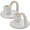 White, variant on Aria Home Elise 4" Robin's Egg Ceramic Taper Candle Holders Set of 2 Decor, Light Blue