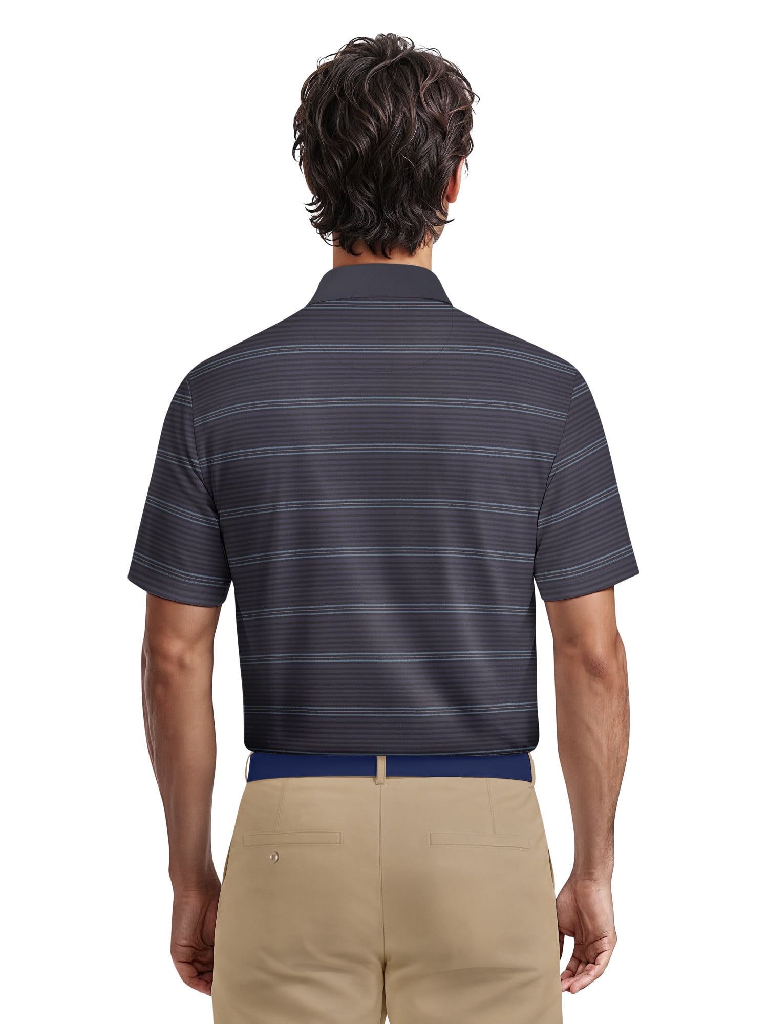 Ben Hogan Men's & Big Men's Performance Proper Stripe Short Sleeve Polo Shirt, up to 5XL