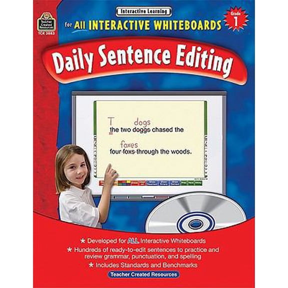 Pre-Owned Interactive Learning: Daily Sentence Editing Grd 1 [With CDROM] (Paperback) 1420638831 9781420638837