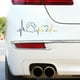 thumbnail image 4 of Etiquetas engomadas lindas del coche Funny Heartbeat Cat Paw Print Dog Paw, 4 of 7