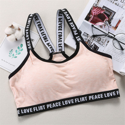 peace love flirt sports bra