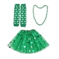 thumbnail image 2 of Fiudx Conjunto de Disfraz para El Día de San Patricio: Falda Tutú Verde con Lentejuelas de Trébol, Collar de Cuentas, Diadema con Lazo, Mangas Verdes, Accesorios para Festivales, Talla de Adulto, Con, 2 of 7