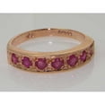 thumbnail image 5 of LBG 14k Rose Gold Natural Ruby Womens Eternity Ring - 7.25 - Sizes 4 to 12 Available, 5 of 5