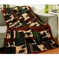 thumbnail image 2 of LL Home Patchwork Bear Quilt Decorative Throw Blanket, (60"x50"), 2 of 2