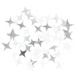 thumbnail image 1 of 50 calcomanías de pared adhesivas 3D para decoración del hogar con estrellas de espejo brillantes, 1 of 8
