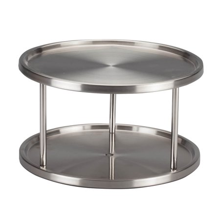 Stainless Steel 2 Tier Lazy Susan Turntable 10 5 Inch Rotating