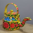thumbnail image 2 of Natural Geo Yellow Floral 9" Decorative Steel Kettle, 2 of 4