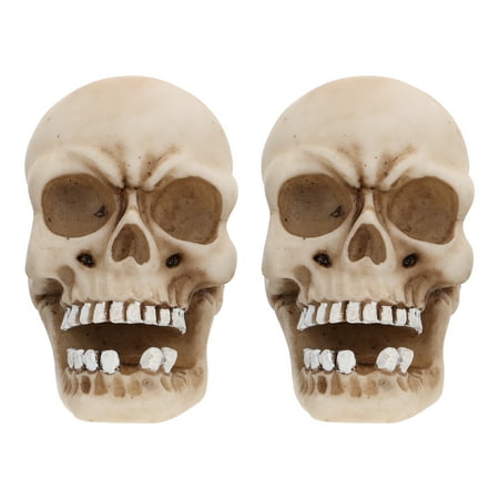

2pcs Horror Skull Bobbin Winder Wall Hanging Charging Cables Cable Wire Holder