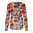 thumbnail image 5 of WXLWZYWL Trendy Sweatshirts For Women 2023 Women Classic And Winter Floral Print Crewneck Long Sleeve Loose Sweatshirt Tops, 5 of 5
