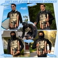 thumbnail image 5 of SEANATIVE Fishing Shirts for Men Hooded Sun Protection Rash Guard Long Sleeve Athletic Hoodie with Face Mask, for 4th of July Patriotic Party, 4XL, Vintage American Flag Wolf Black, 5 of 7