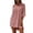 Pink, variant on Womens Swimsuit Cover Up Turn Down Collared Short Sleeve Bathing Suit Coverup Summer Loose Fit Beach Cover Ups