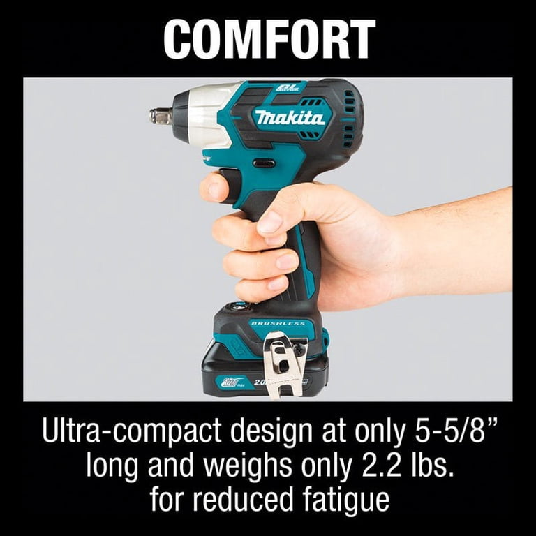 Makita TD111DZ 12V CXT Brushless Impact Driver – 1/4" Hex, Variable Speed, 1,200 In.lbs Torque, Assist Mode, Tool Only