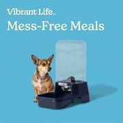 Vibrant Life 2 lb Gravity Feeder for Extra Small Pets, Navy