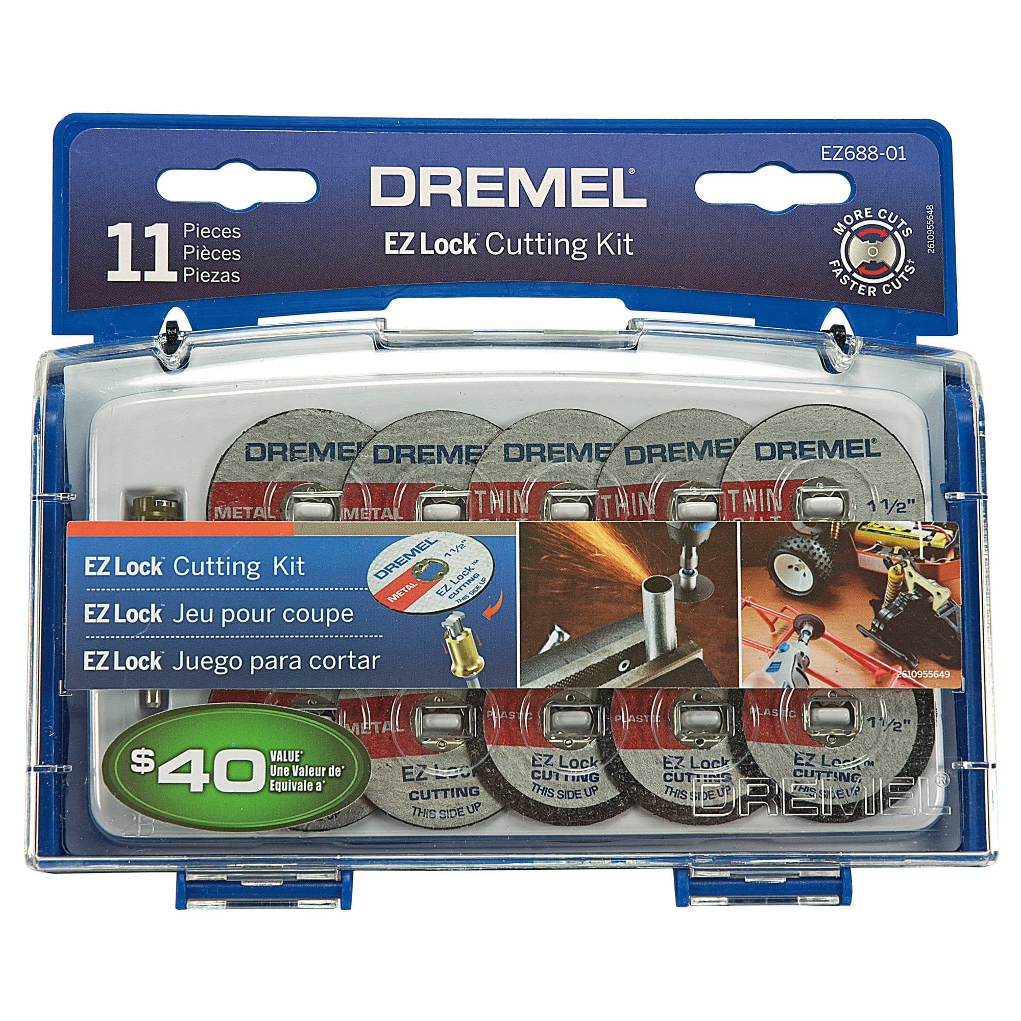 Dremel Cut Off Wheels Disc 1-1//4 In Dispenser Cutting Wood Plastic Metal 20 Pack