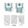 thumbnail image 6 of Gray Teal Green Kitchen Curtains Swag Valance and Tier Curtains Set 36 Inch Length, Modern Gradient Geometric Rod Pocket Drape Panels Pair Swag Curtain for Bathroom/Cafe/Window, 6 of 6