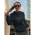 thumbnail image 2 of Wolf Head Lineart Hoodie Women -Image by Shutterstock, Female Medium, 2 of 4