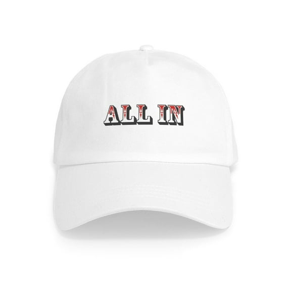 CafePress - All In Cap - Adjustable 100% Brushed Unisex Casual Cotton Baseball Cap, Beige, 1