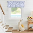 thumbnail image 6 of Valance Curtains for Kitchen Windows Spring Easter White Cute Rabbit Rod Pocket Valance Flower Leaves Light Purple Short Window Curtain Topper for Bedroom Living Room Bathroom 54x18in,1&nbsp;Panel, 6 of 9