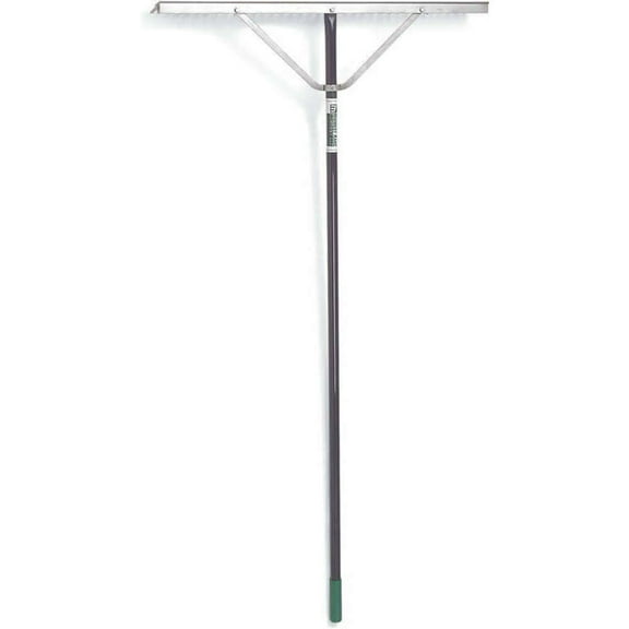 24 in Aluminum Landscape Rake, 24 Tines, 66 in L Aluminum Handle