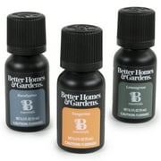 Better Homes & Gardens 100% Pure Essential Oils: Eucalyptus, Tangerine, & Lemongrass, 3 x 15mL