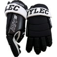 thumbnail image 3 of MyLec MK5 Hockey Gloves, Hook Closure for Perfect Fit, 3-Roll Design, Nylon Hockey Stuff Tough Leather Palm, Lightweight, Durable & Breathable Lacrosse Gloves, Protected EVA Foam(13",Black/White), 3 of 5