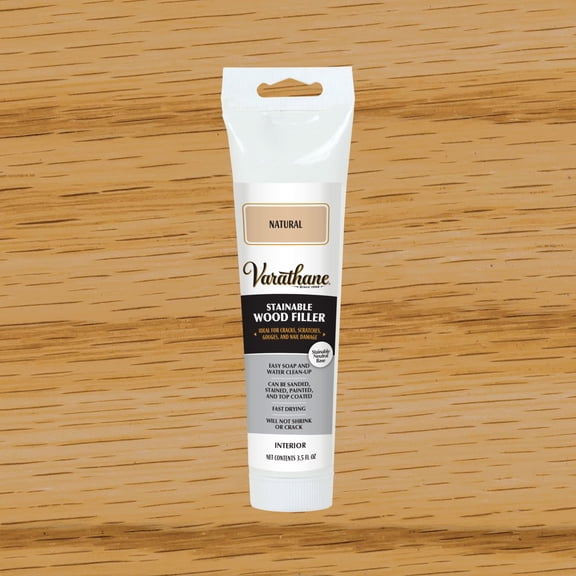 Natural, Varathane Wood Filler Tube-215202, 3.5 oz