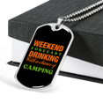 thumbnail image 3 of Camper Collier Week-End Boire Camping Collier en Acier Inoxydable Ou 18k or Chien Tag 24" Chaîne, 3 of 8