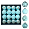 thumbnail image 5 of Christmas Ball Ornaments 16 Pcs - 2 inch Large Shatterproof Christmas Balls, Retro Style Painted Decorations Indoor, Aesthetic Holiday Party Hanging Ornaments for Xmas Tree, Wreath, Vines, Blue, 5 of 8