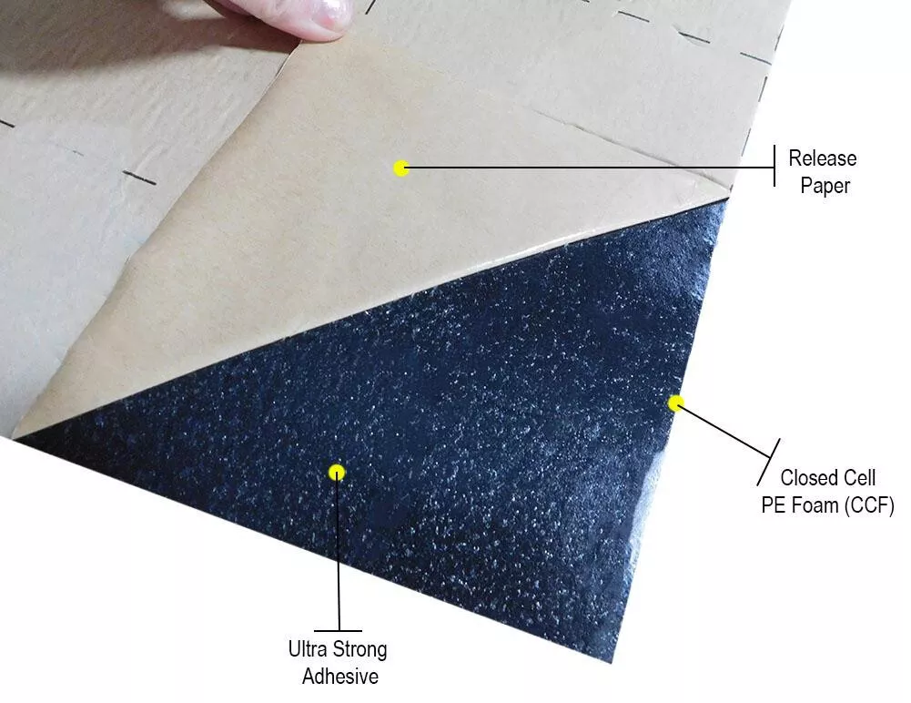 10Ft Self-Adhesive PEEL N STICK FOAM CORE PIPE DUCT HVAC WRAP Tape 4" (5MM)