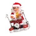 thumbnail image 2 of Matsuzay Muñecos de música de Piano realistas de Papá Noel eléctrico, juguetes de saxofón, juguete de tambor exquisito, adornos navideños, figurita Kits de decoración para fiestas Negro Matsuzay HA027330-02, 2 of 6