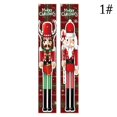 thumbnail image 3 of Coxeer Christmas Porch Sign Nutcracker 1 Pair Vertical Front Door Banner Porch Banner, 3 of 10