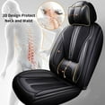 thumbnail image 6 of DIKSOAKR 2 Front Car Seat Covers Fit for Hyundai Sonata 2007-2025 Faux Leather Seat Cover Applicable Cushion with Airbag Compatible Automotive Interior Accessories (Black), 6 of 7