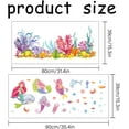thumbnail image 2 of DIY 2 Sheets Mermaid Ocean Plant Wall Decals 35x15 Inch PVC Wall Stickers Mixed Color Wall Decals for Decorating The Living Room Office Dormitory Coffee Shop or Store DIY, 2 of 4