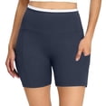 thumbnail image 2 of Ruimatai Women's High Waist Yoga Shorts with Pockets Tummy Control Workout Capris for Running Fitness, 2 of 7