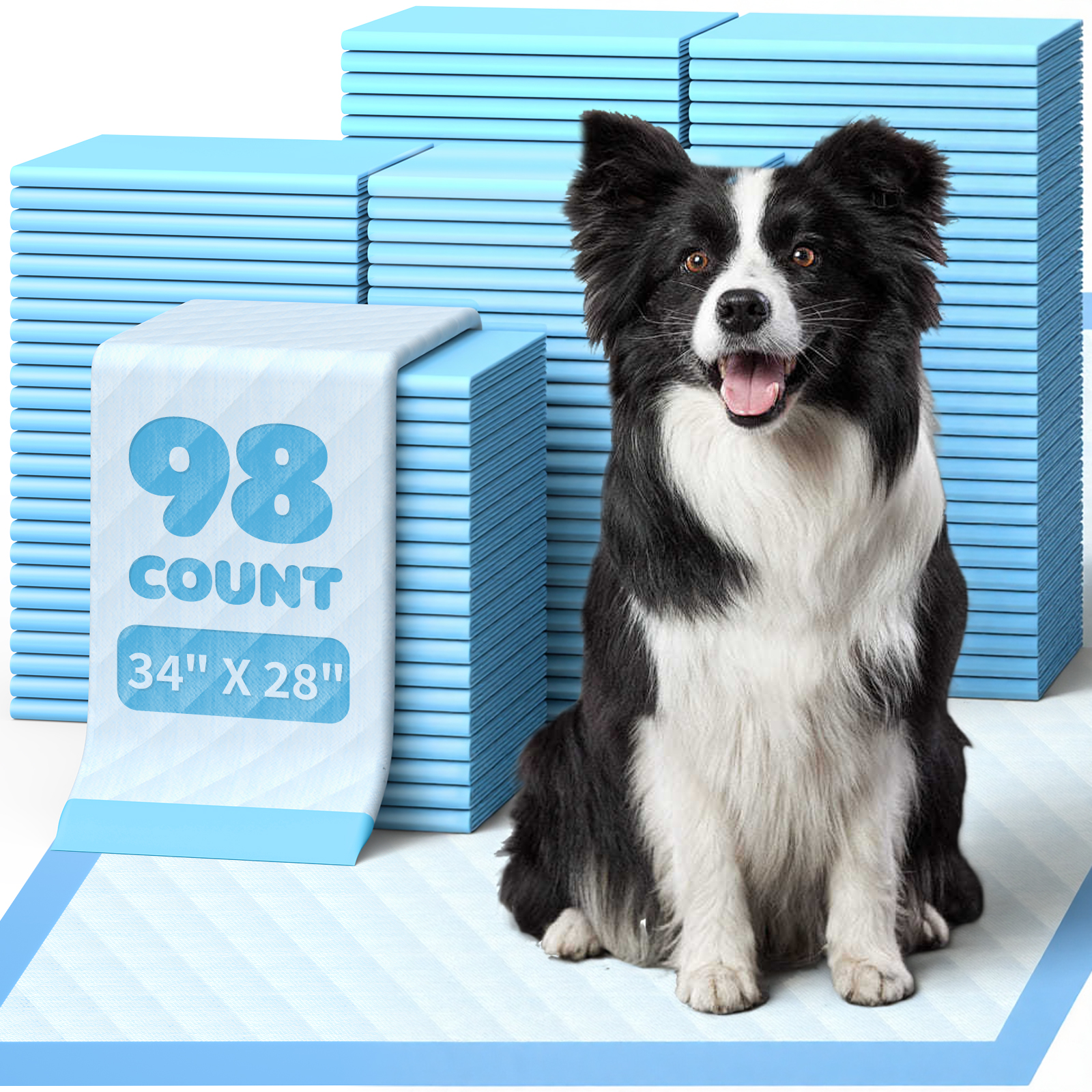 Powools Puppy Pads, Extra Large 34" x 28", 98 Count