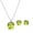 Green, variant on 925 Sterling Silver Cushion Cut Created Ruby Jewelry Set for Women July Birthstone Stud Earrings and Pendant Necklace on 18 Inch Chain 6mm & 8mm by MAX + STONE