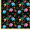 thumbnail image 1 of eloria Bird & Animal Cotton Fabric Squares&nbsp;Sewing Supplies Printed Fabric for , 1 Yard, Black, 1 of 2