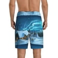 thumbnail image 3 of Easygdp Mountain Cottage In Snow Men's Short Pajama Pants, Sleep Shorts, Household Pants, Casual Pants with Pockets - XX-Large, 3 of 9