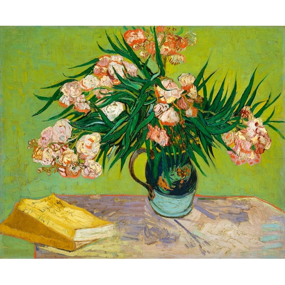 Oleanders by Vincent van Gogh - 12" x 18" Art Print Wall Decor