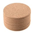 thumbnail image 1 of Ensemble de 10 sous-Verres en Liège - Absorbants et Réutilisables - 90mm, 5mm d'Épaisseur, 1 of 4