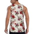 thumbnail image 3 of Xecao Rose Flowers Men's Tank Top Workout Quick Dry Sleeveless Gym Jogging Muscle Shirts Summer Swim Beach Tops, 3 of 9